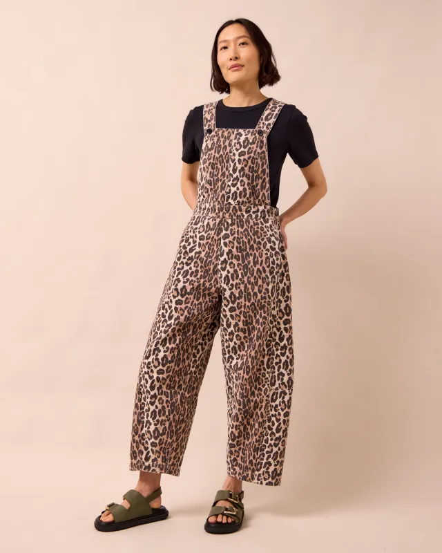 Gwynne Leopard Print Denim Jumpsuit sold by Beyond Nine
