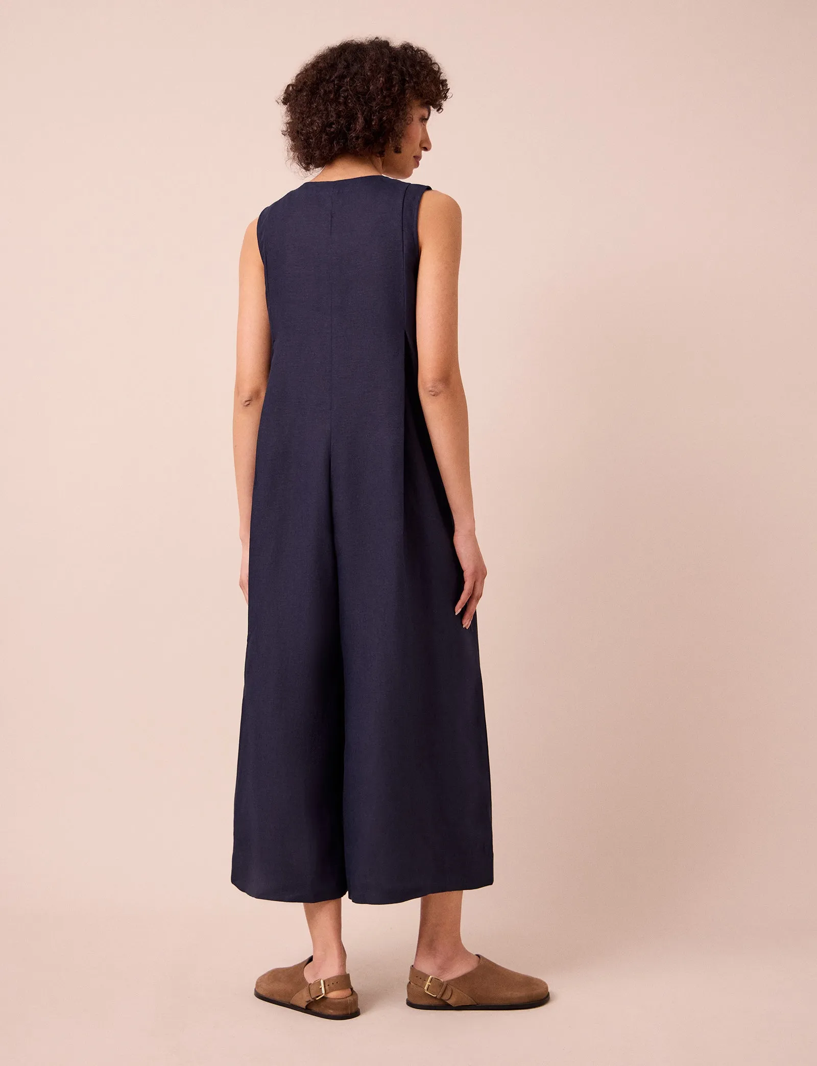 Tula Navy Linen Jumpsuit sold by Beyond Nine product image thumbnail 3