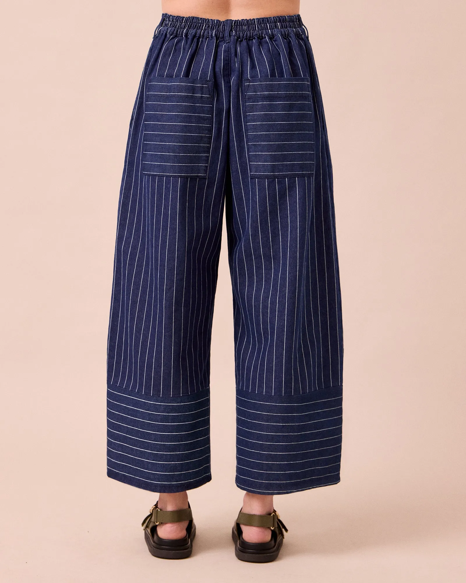 Blair Mid Blue Pinstripe Denim Jeans sold by Beyond Nine product image thumbnail 4
