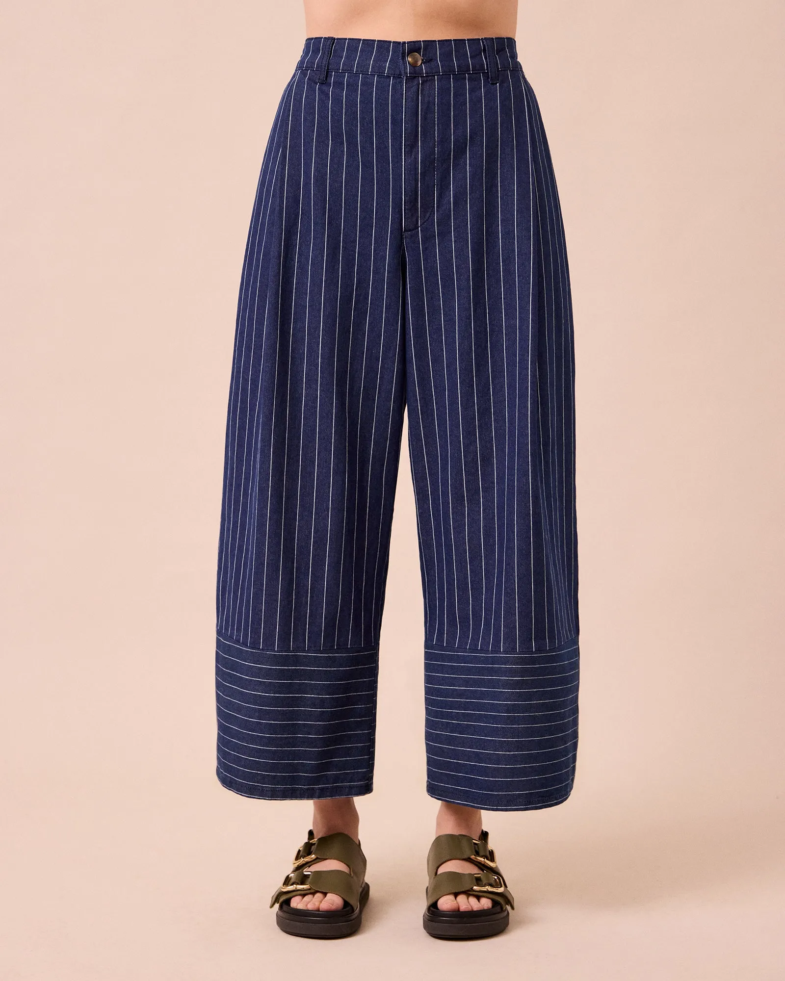 Blair Mid Blue Pinstripe Denim Jeans sold by Beyond Nine product image thumbnail 3