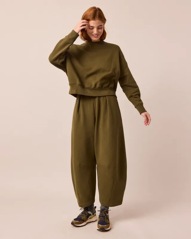 Daisy Earth Green Fleece Joggers made by Beyond Nine