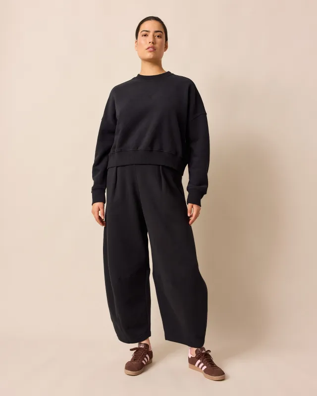 Daisy Black Fleece Joggers made by Beyond Nine