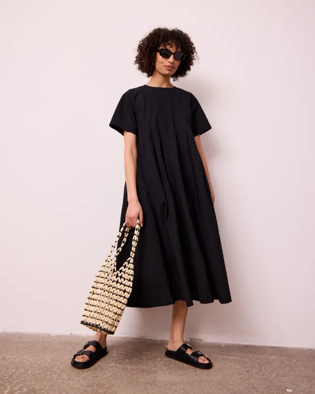 Mica Black Cotton Dress made by Beyond Nine