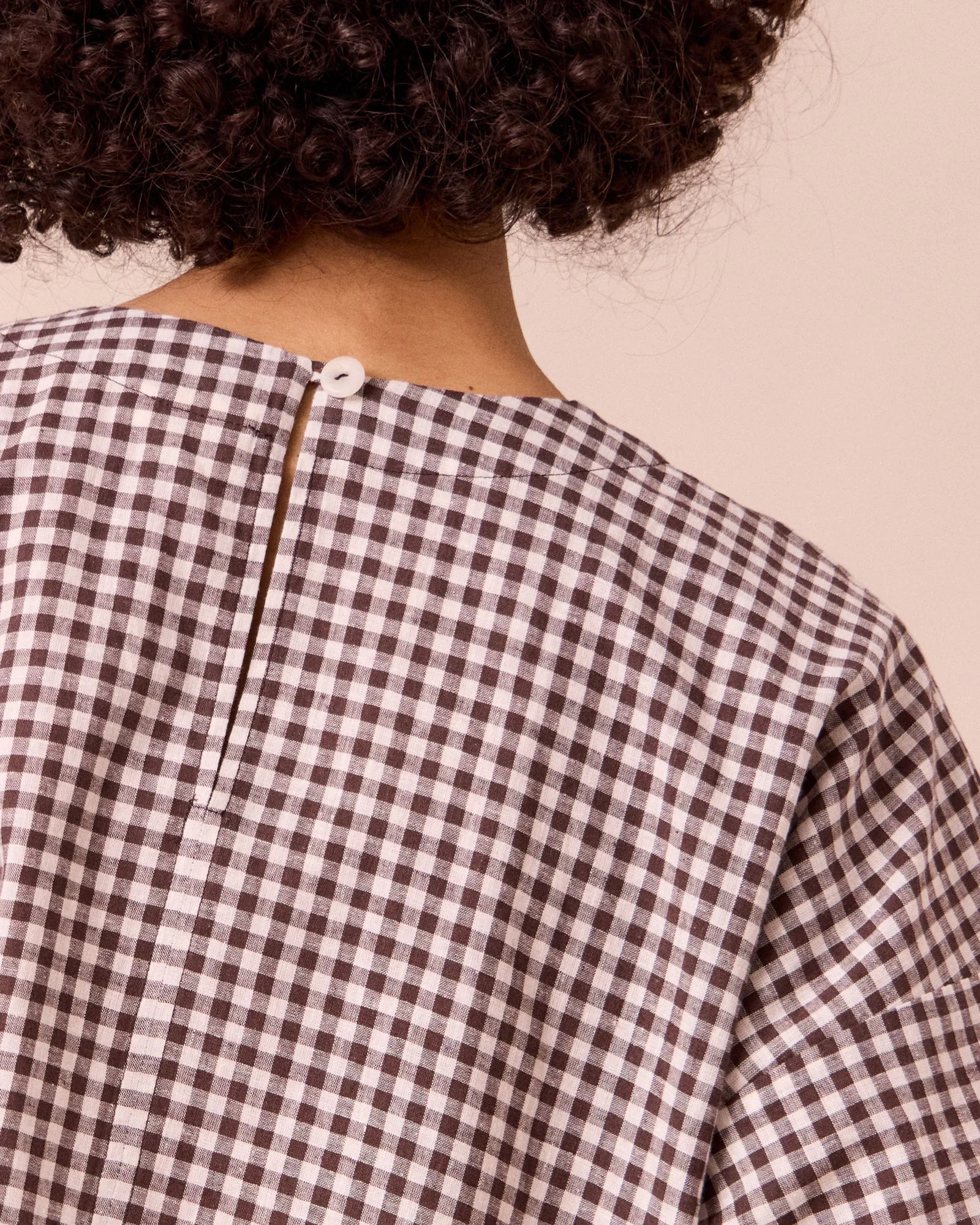 Lisa Ganache Gingham Cotton Linen Top sold by Beyond Nine product image thumbnail 5