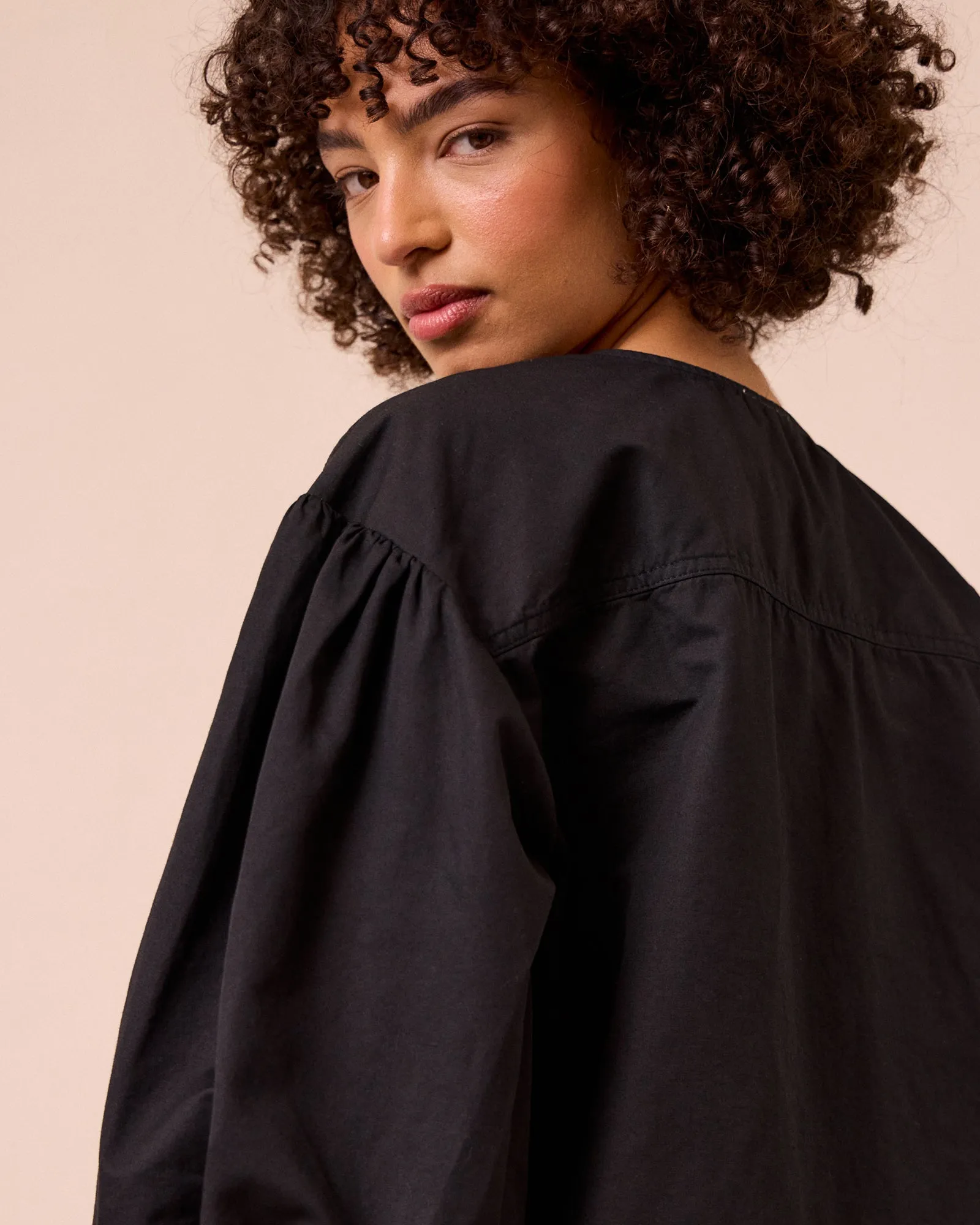 Miley Washed Black Cotton Linen Top sold by Beyond Nine product image thumbnail 5