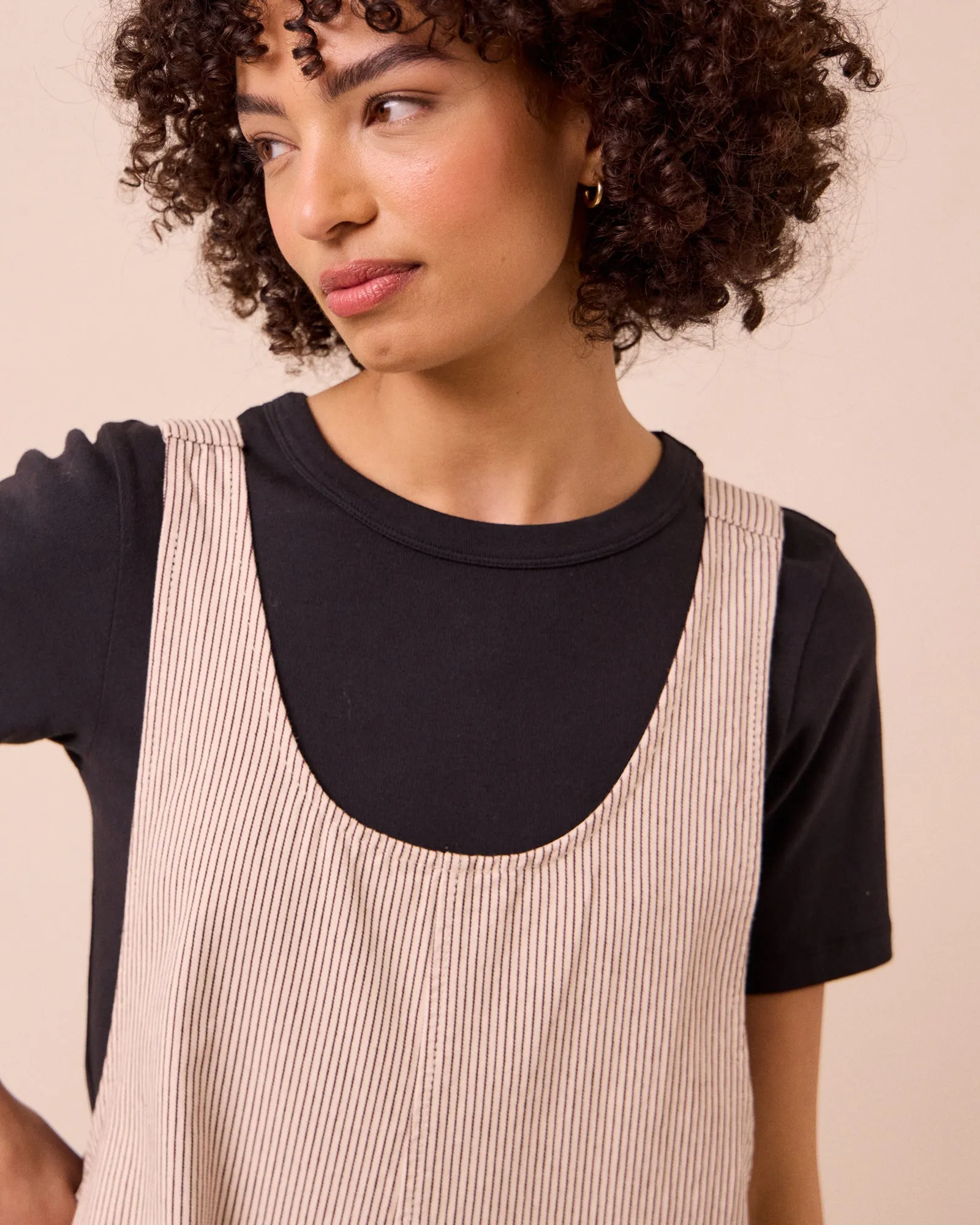 Ophelia Shell Hickory Stripe Denim Jumpsuit sold by Beyond Nine product image thumbnail 4