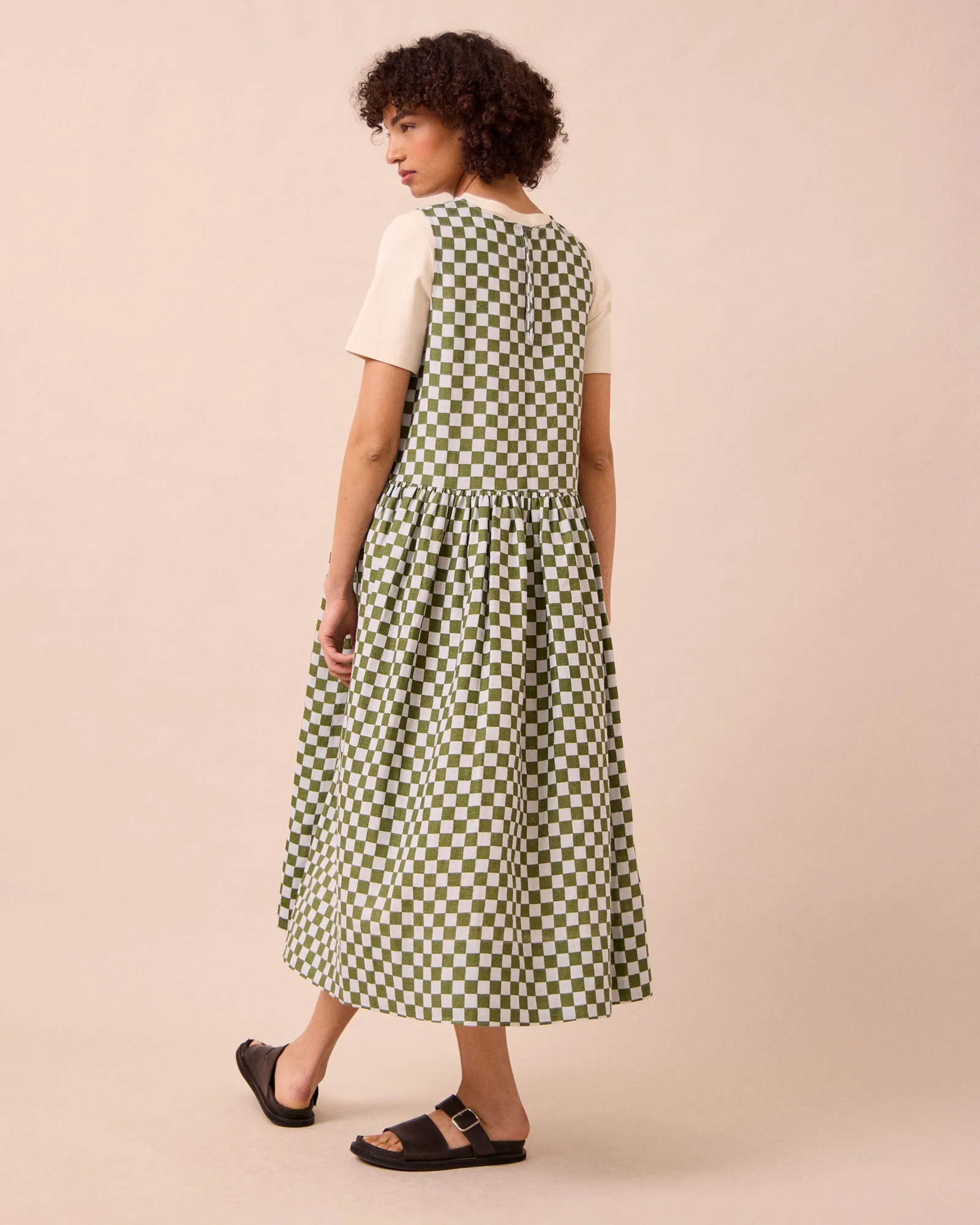 Dakota Sky Checkerboard Linen Dress sold by Beyond Nine product image thumbnail 5