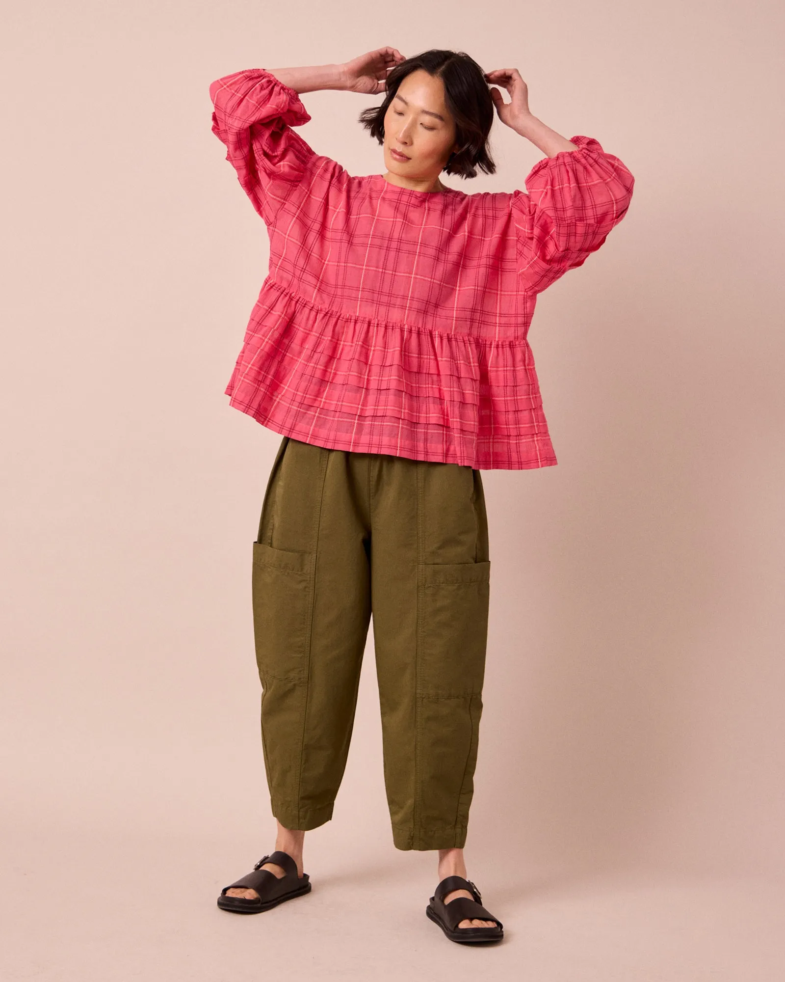 Simone Hot Pink Cotton Gauze Top sold by Beyond Nine product image thumbnail 2
