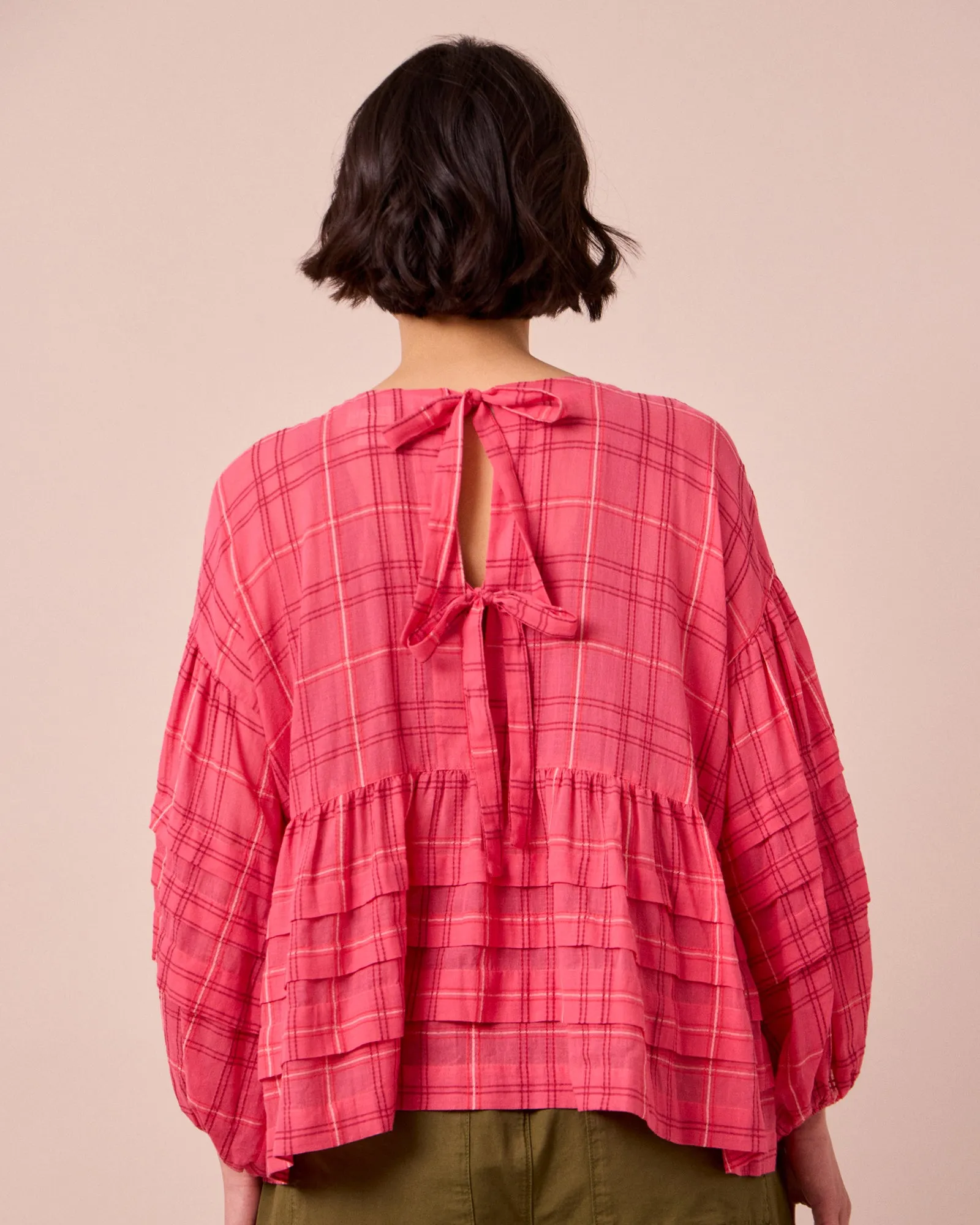 Simone Hot Pink Cotton Gauze Top sold by Beyond Nine product image thumbnail 4