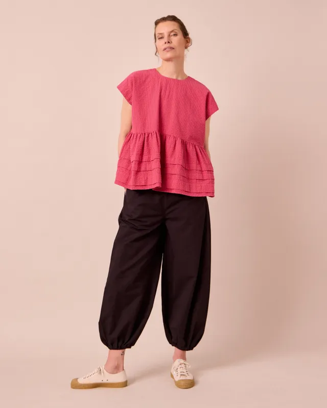 Logan Ganache Cotton Linen Trousers made by Beyond Nine