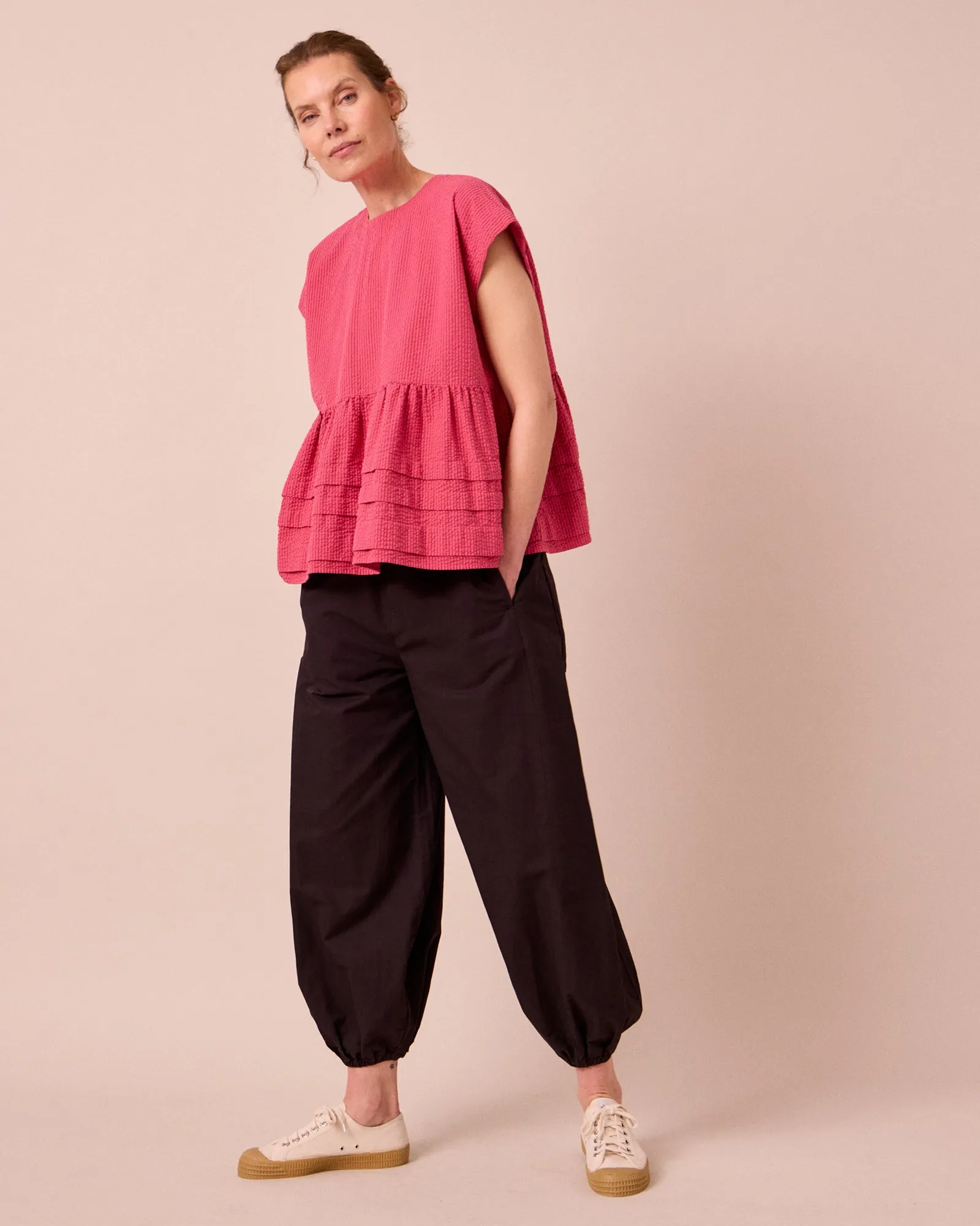Logan Ganache Cotton Linen Trousers sold by Beyond Nine product image thumbnail 2
