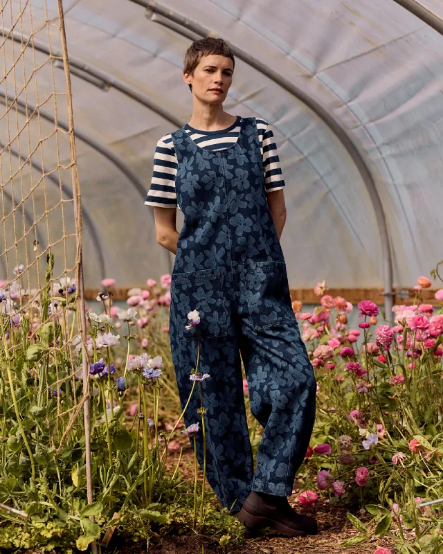 Ophelia Pressed Flower Print Denim Jumpsuit made by Beyond Nine