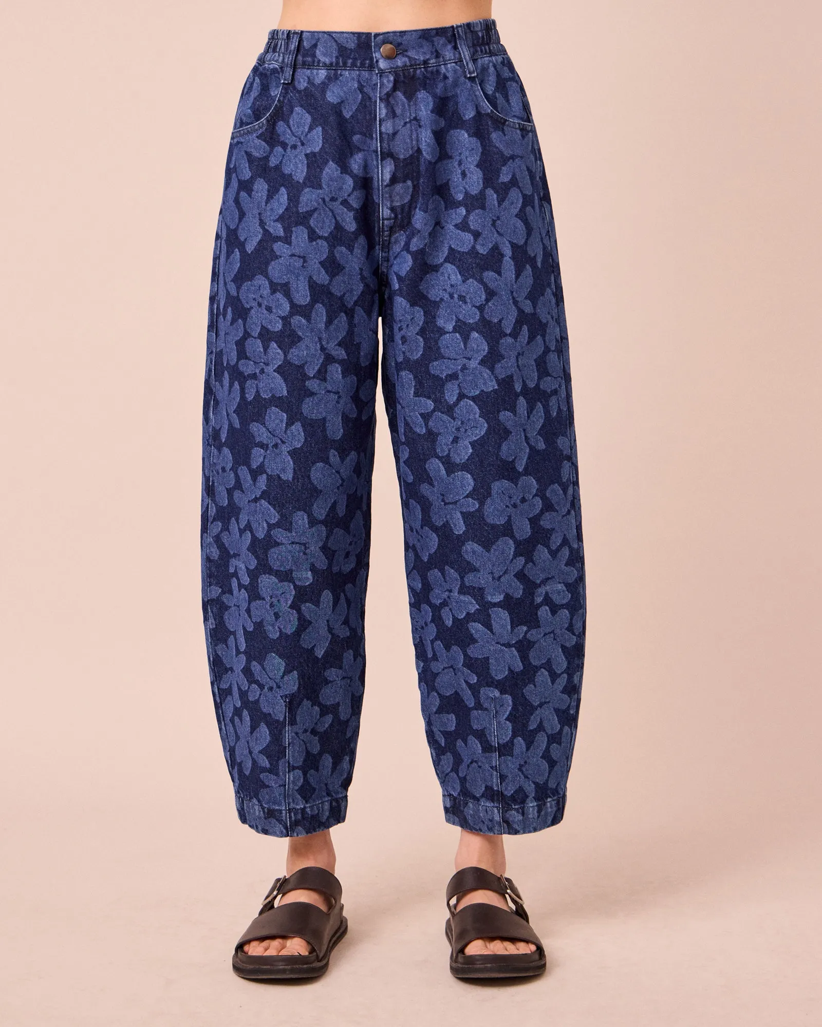 Remi Pressed Flower Print Denim Jeans sold by Beyond Nine product image thumbnail 3