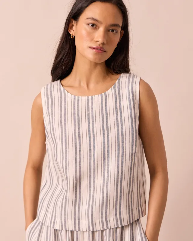 Esme Sailor Stripe Linen Top made by Beyond Nine