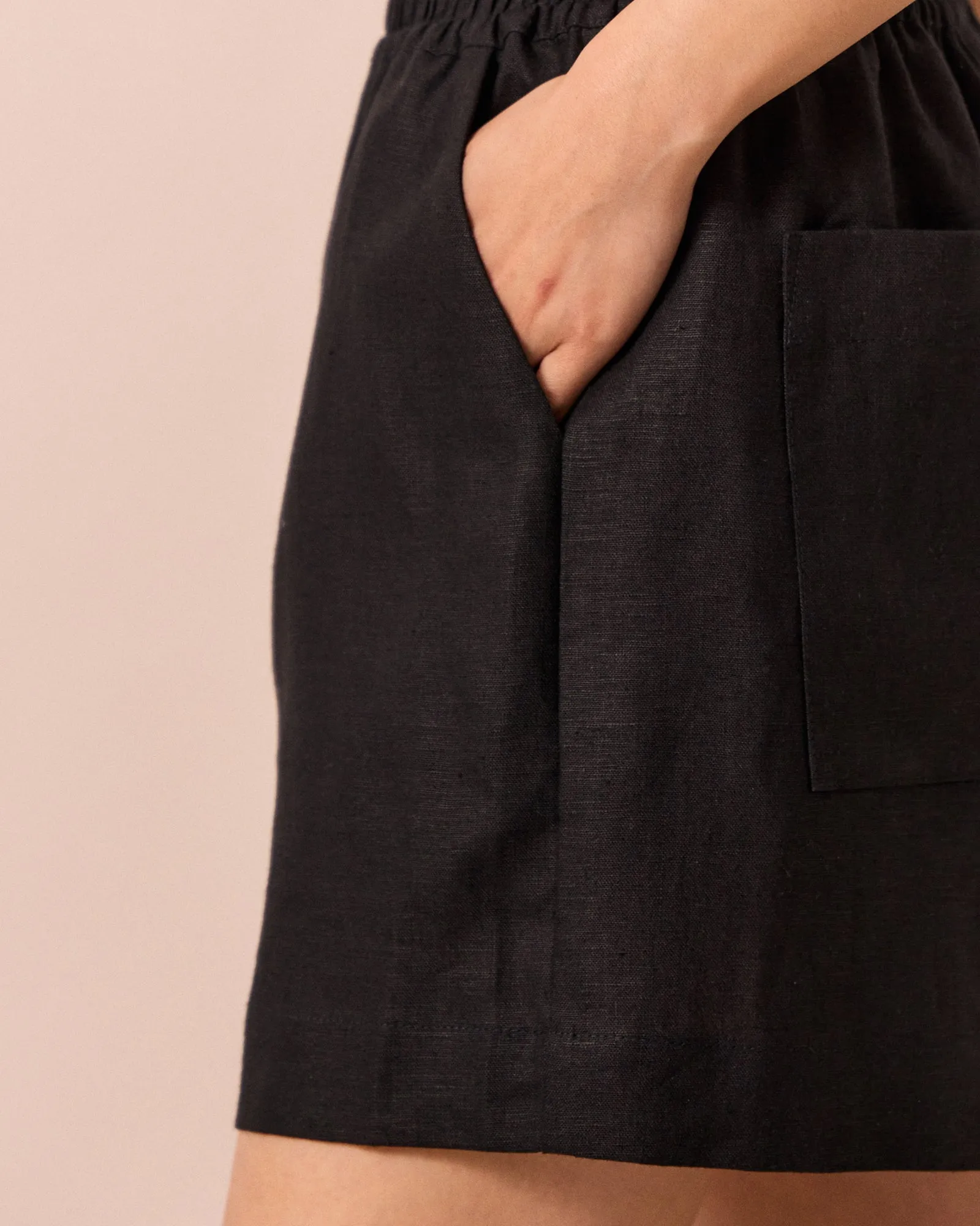 Arielle Black Linen Shorts sold by Beyond Nine product image thumbnail 5