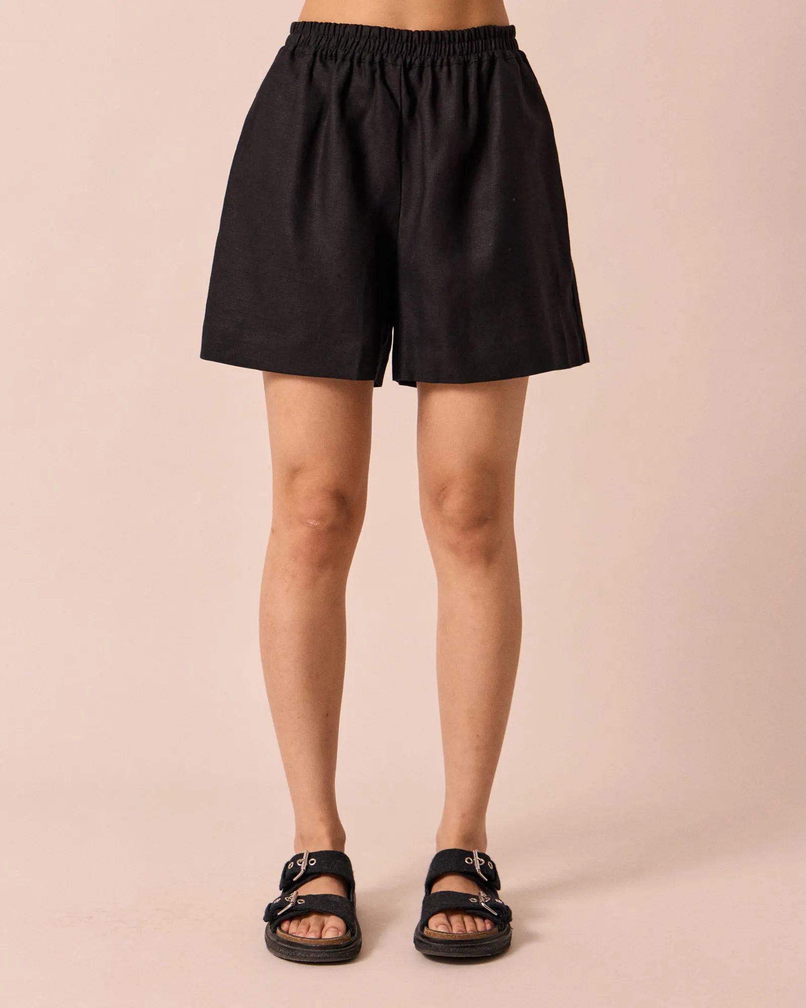 Arielle Black Linen Shorts sold by Beyond Nine product image thumbnail 3
