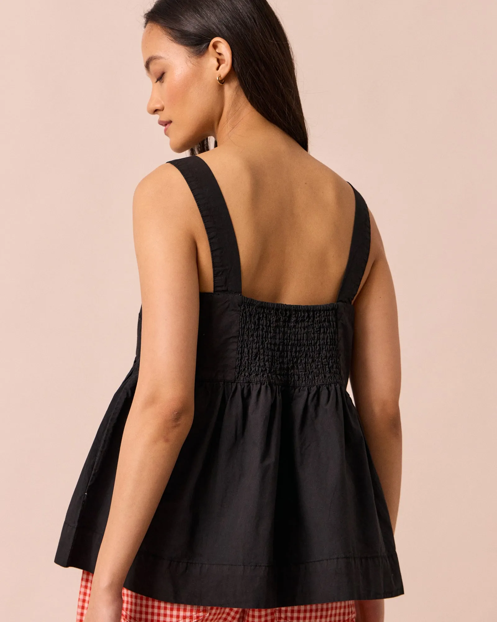 Zuri Black Cotton Poplin Top sold by Beyond Nine product image thumbnail 4