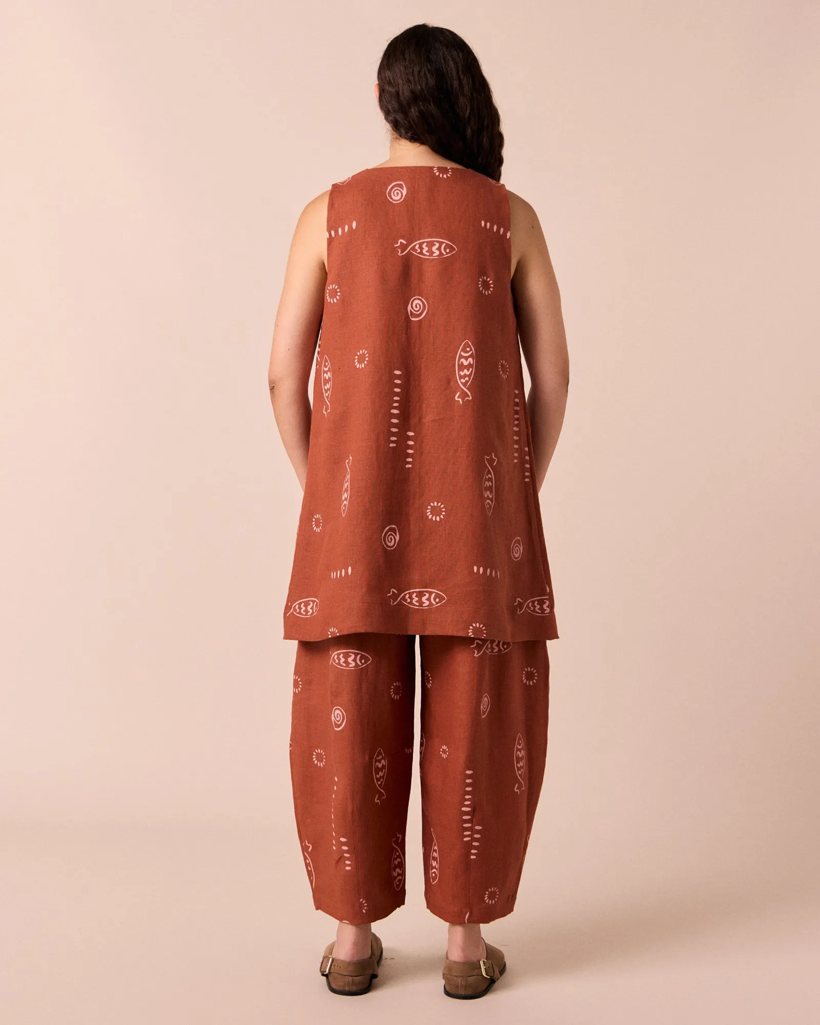 Reeta Beachcomber Print Linen Dress sold by Beyond Nine product image thumbnail 4