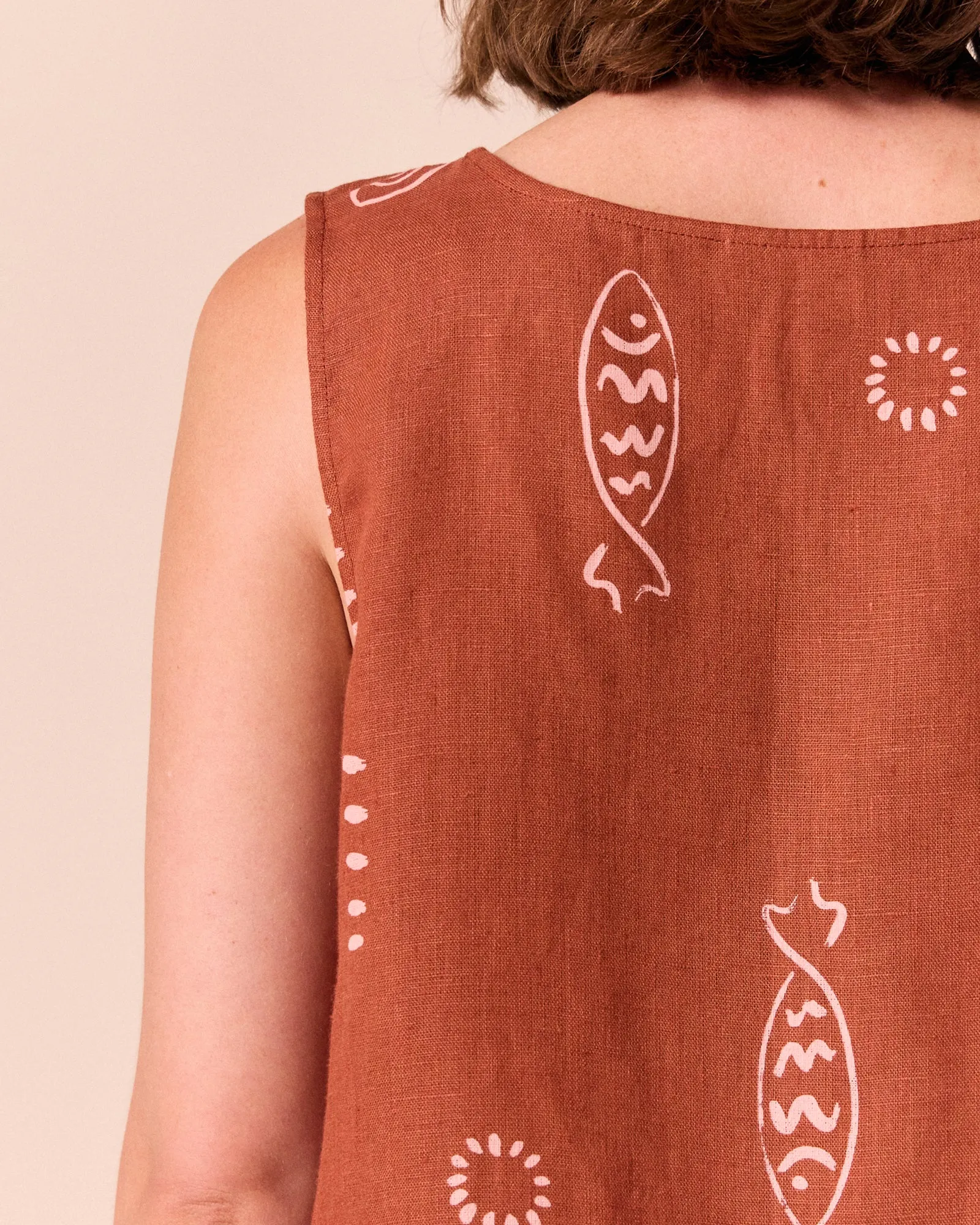 Esme Beachcomber Print Linen Top sold by Beyond Nine product image thumbnail 5