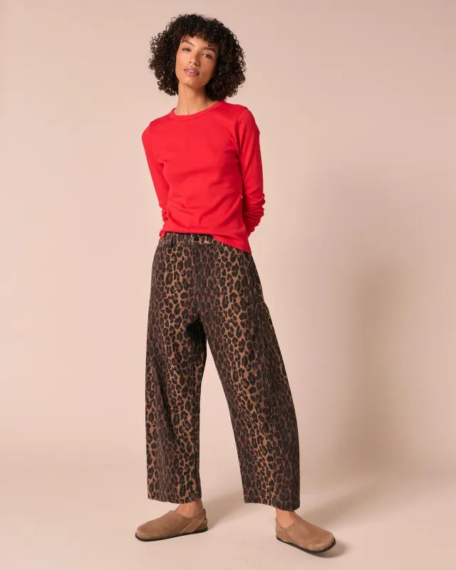 Tori Dark Leopard Denim Jeans made by Beyond Nine
