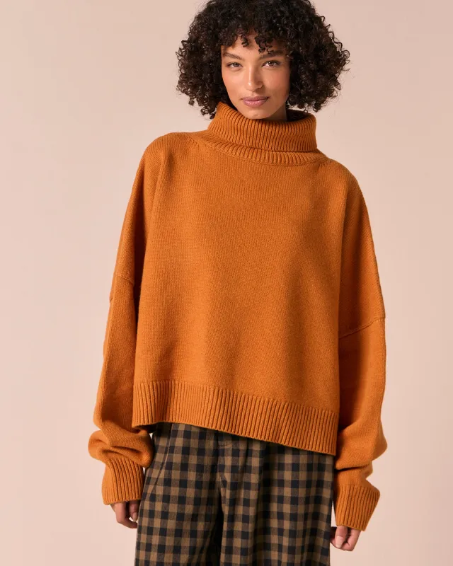 Ruth Pumpkin Spice Cotton Jumper made by Beyond Nine