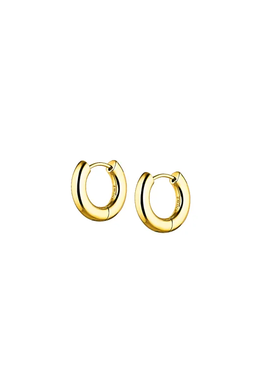 Rosie Huggie Earrings | 18K Gold made by Cendre