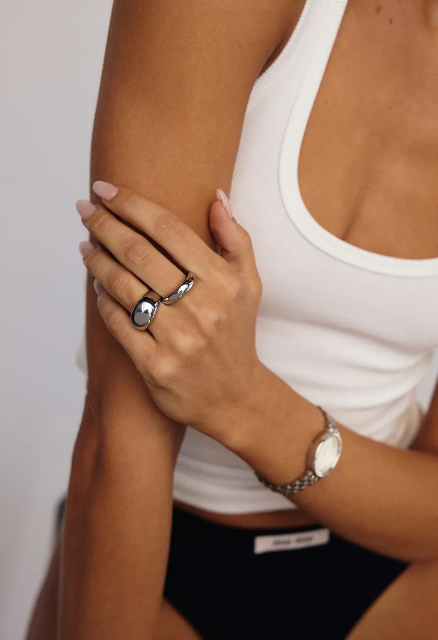 Yves Dome Ring | Silver sold by Cendre product image thumbnail 2