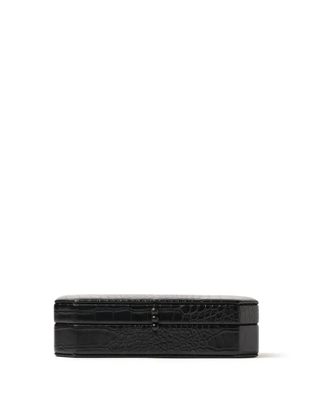 Dorothy Jewellery Box | Black Croc made by Cendre