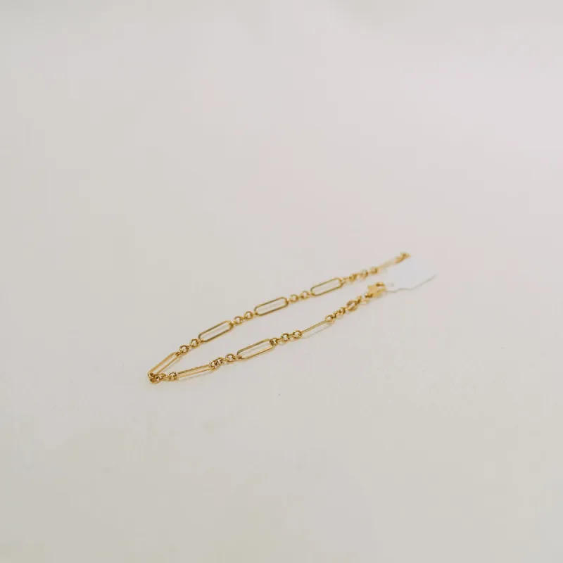 10K Special Paperclip Chain Bracelet sold by Small Mercies