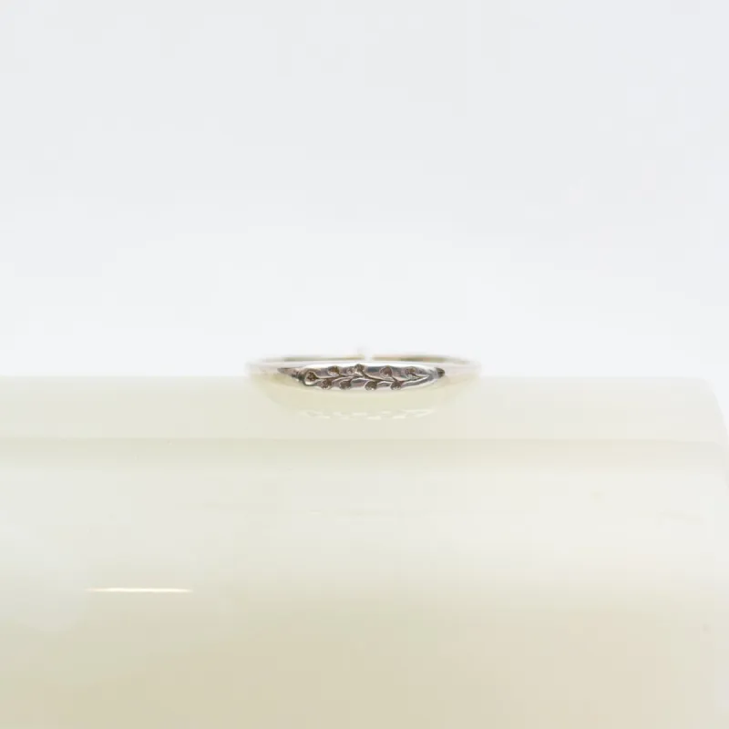 Petite Eucalyptus Signet Ring sold by Small Mercies