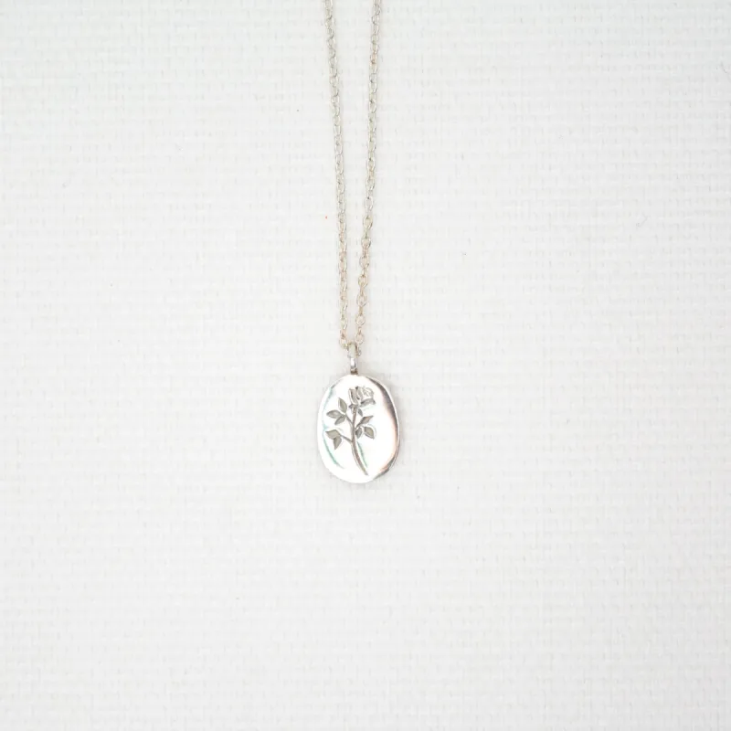 Rose Engraved Necklace sold by Small Mercies