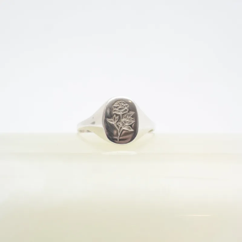 Peony Signet Ring sold by Small Mercies