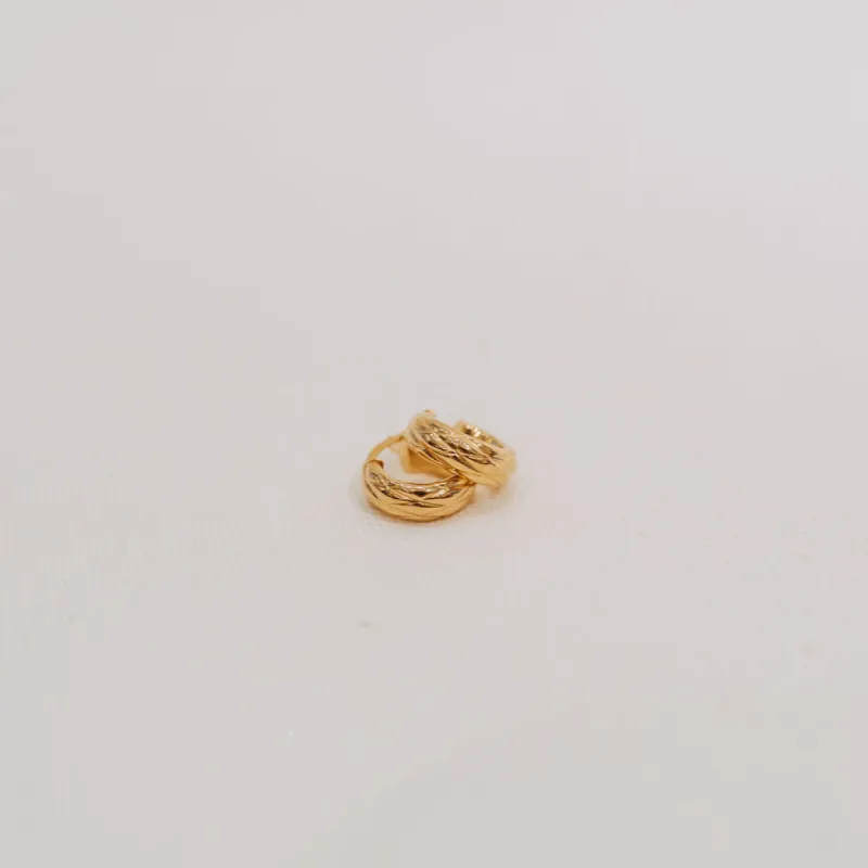 10K Small Puff Hoops sold by Small Mercies