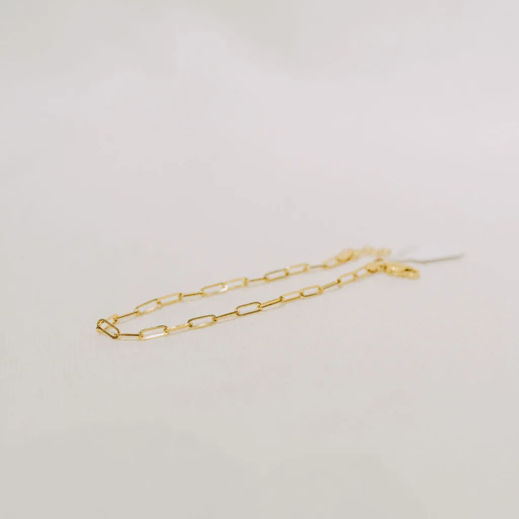 10K Large Paperclip Chain Bracelet sold by Small Mercies product image thumbnail 2