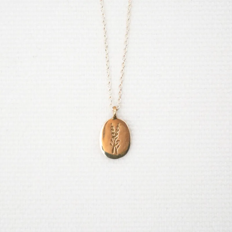 Lavender Engraved Necklace sold by Small Mercies