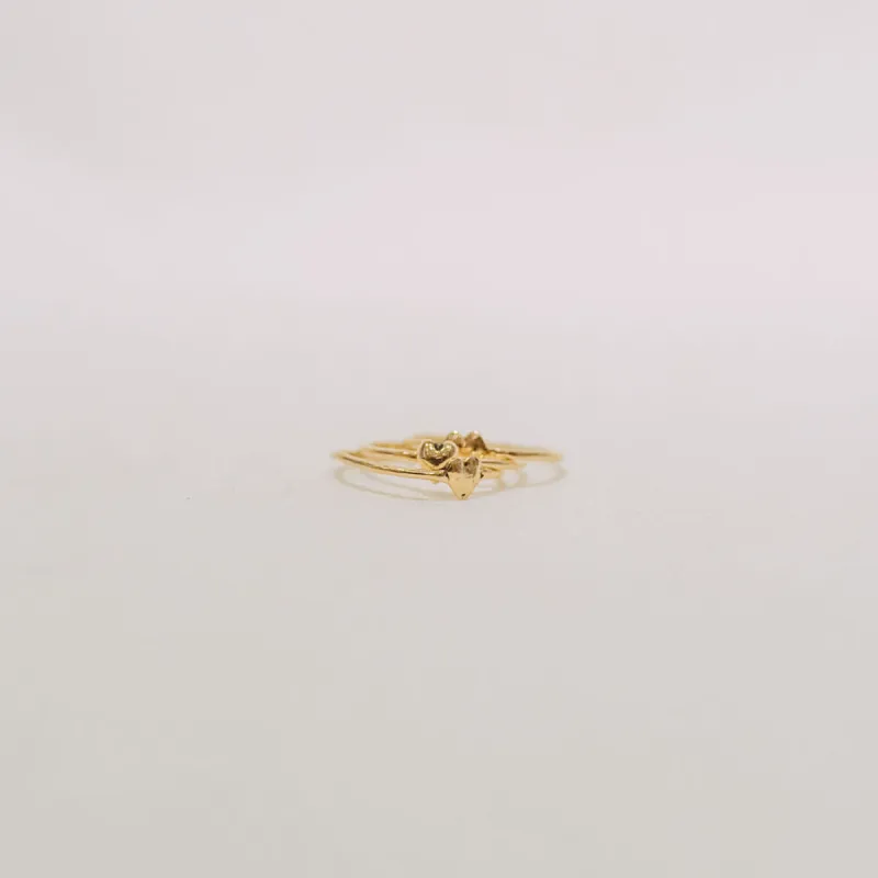 14K Heart Ring made by Small Mercies
