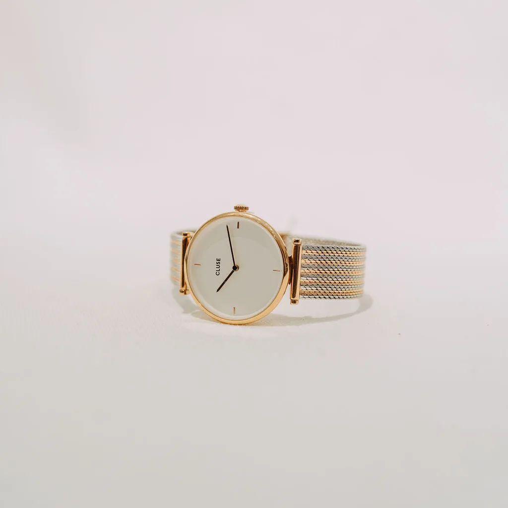 Minuit Rose Gold + Silver Mesh Watch sold by Small Mercies product image thumbnail 2