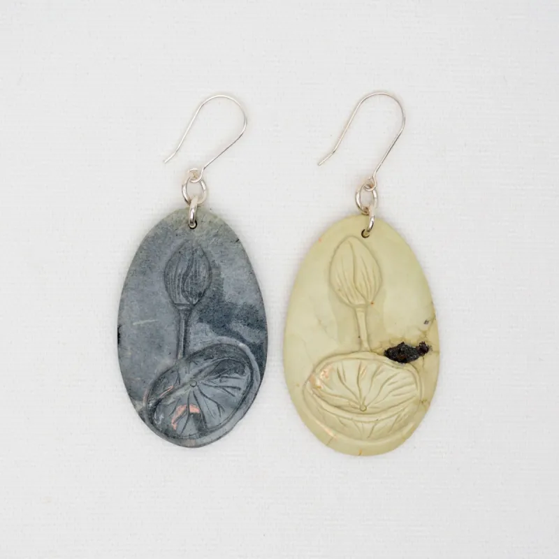 Carved Agate Earrings sold by Small Mercies
