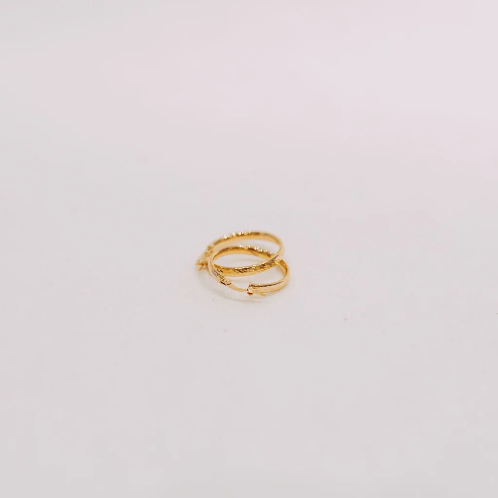 10K Textured Large Hoops sold by Small Mercies product image thumbnail 2