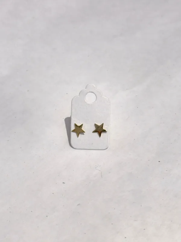 10K Yellow Gold Star Studs sold by Small Mercies