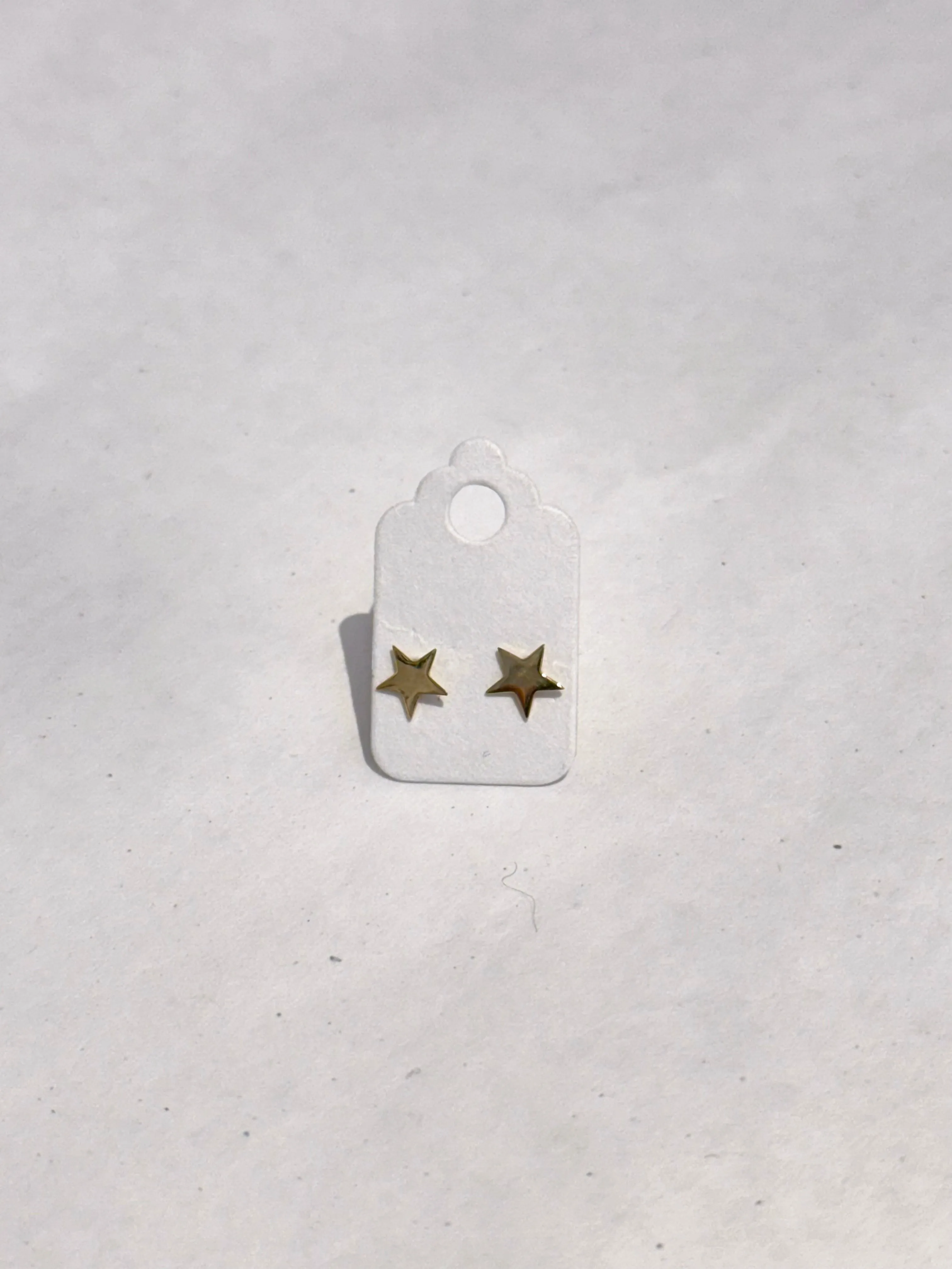 10K Yellow Gold Star Studs sold by Small Mercies