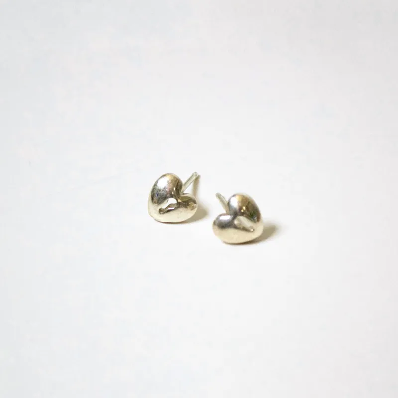 Heart Lock Charm Studs sold by Small Mercies