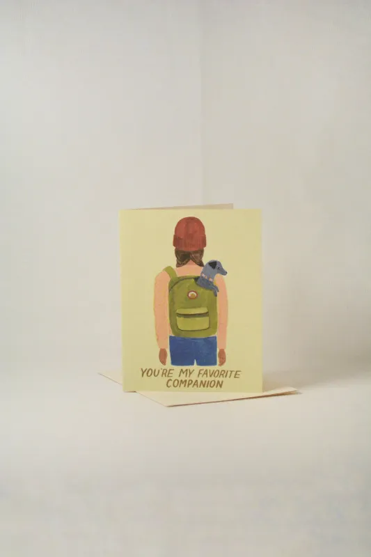 'You're My Favorite Companion' Card sold by Small Mercies