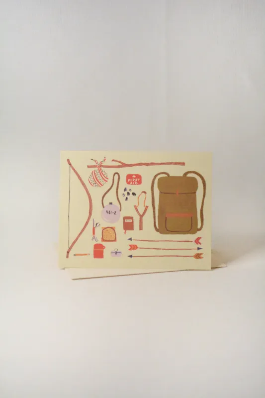 'Backpacking' Card sold by Small Mercies