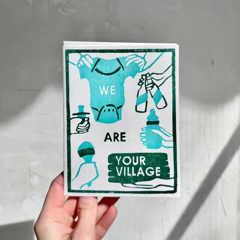 'We Are Your Village' Card sold by Small Mercies