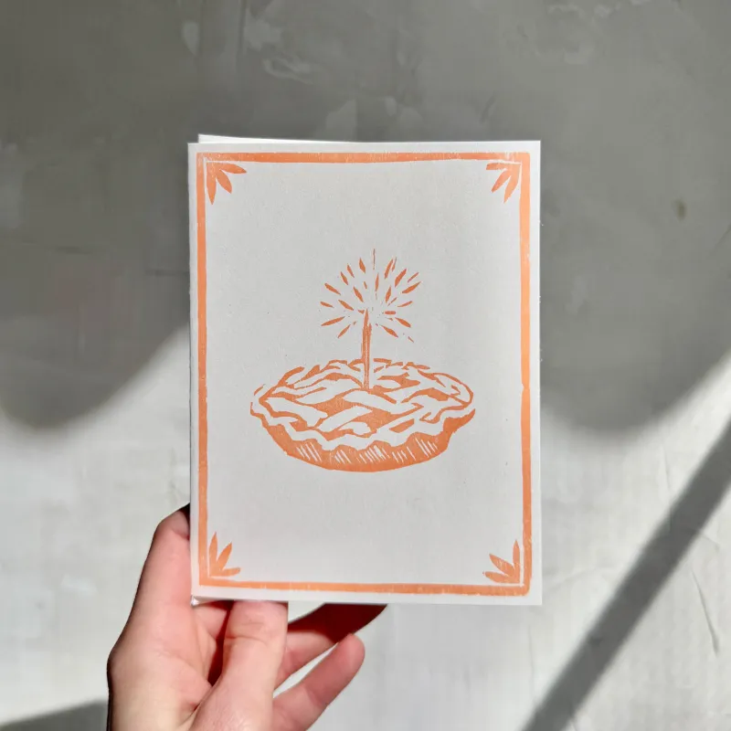 'Birthday Pie' Card sold by Small Mercies