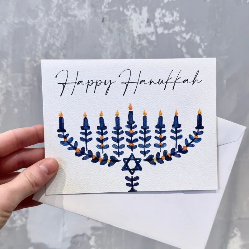 'Happy Hanukkah' Card sold by Small Mercies
