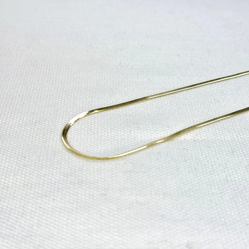 Gold Vermeil Herringbone Chain made by Small Mercies