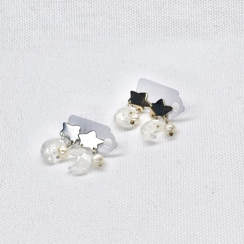 Selene Charm Earrings made by Small Mercies