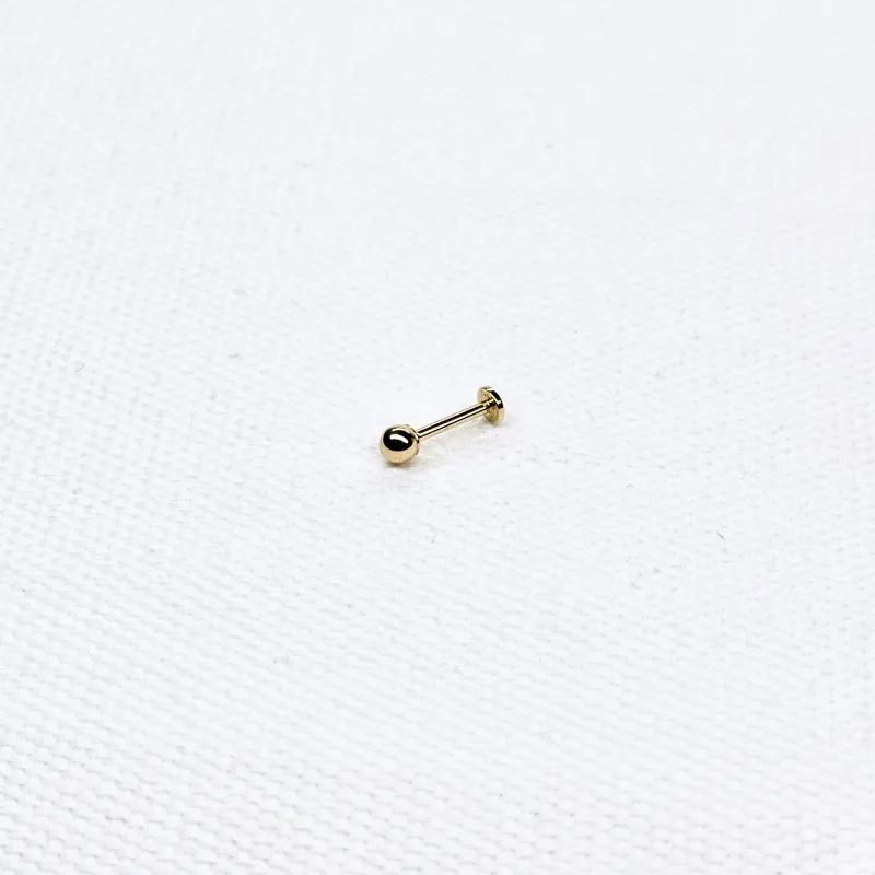 14K Ball Stud Single Piece made by Small Mercies